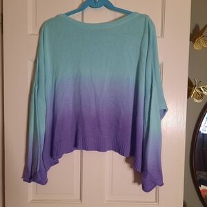 Gradient Blue and Purple Women's Sweater
